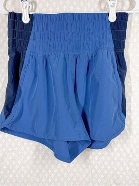 Abercrombie & Fitch YPB Blue Color Block High Rise Running Shorts